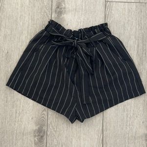 Pinstripe Paperbag Shorts